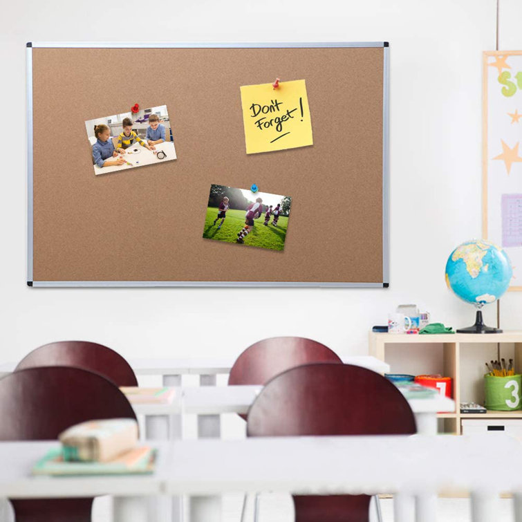 VIZPRO Cork Wall Mounted Bulletin Board Wayfair